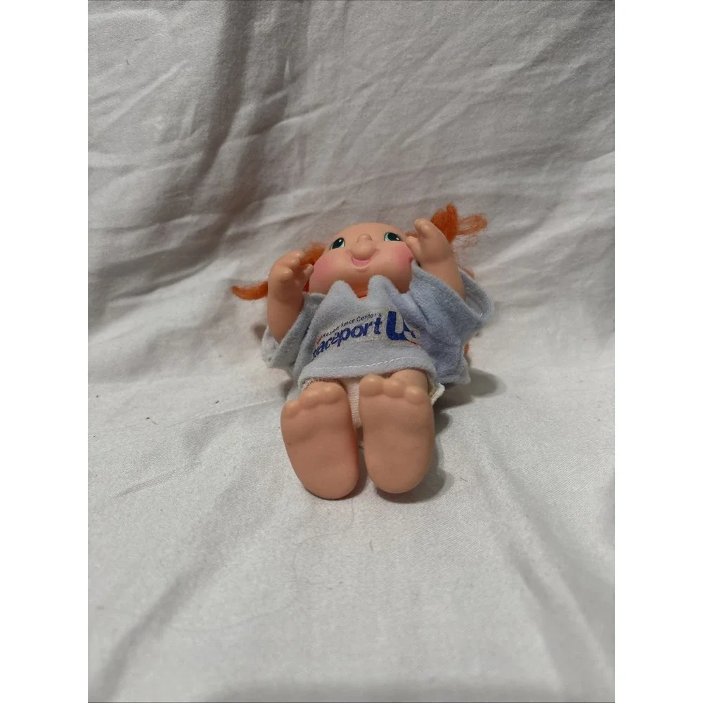 Hallmark 1986 Hugga Bunch Poseable Vinyl Doll Hugsy  Curly Orange Hair Spaceport